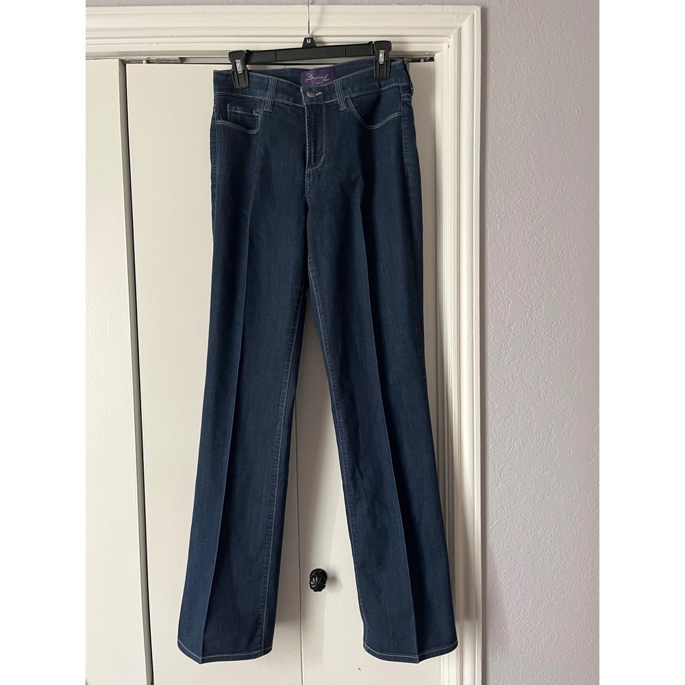 NYDJ Not Your Daughter's Jeans Dark Wash‎ Bootcut Denim Jeans Embellished Size 6